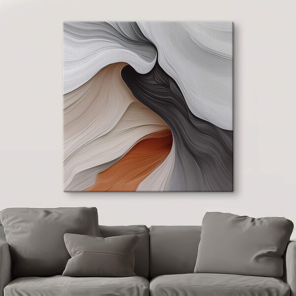 Des lignes fluides dans des tons de terre Tableaux Des lignes fluides dans des tons de terre