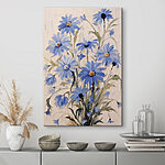 Tableaux Peinture de fleurs bleues