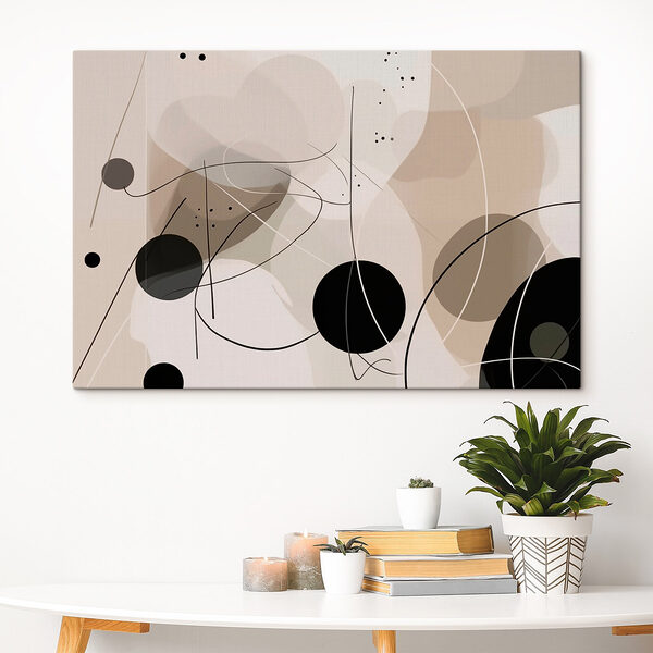 Cercles et lignes en noir et blanc Tableaux Cercles et lignes en noir et blanc