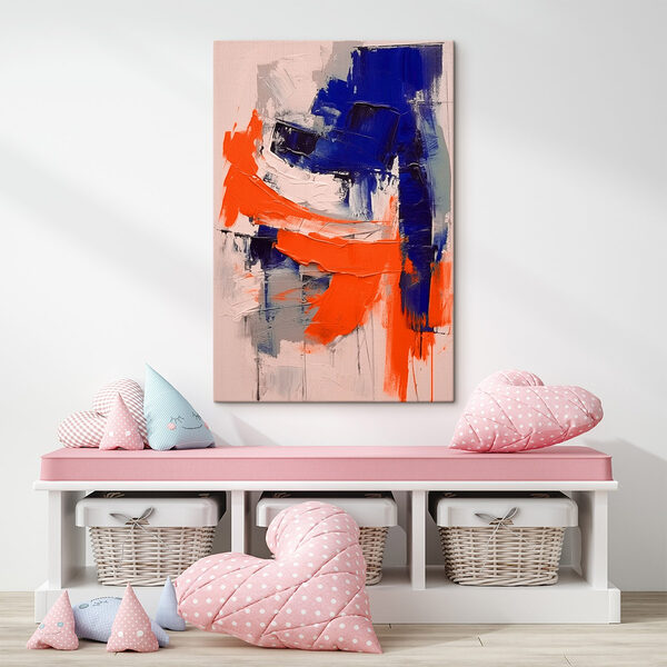 Tableaux Peinture bleue et orange