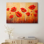 Tableaux Peinture de fleurs rouges