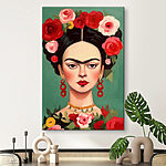 Tableaux Peinture d'une femme avec des fleurs dans les cheveux