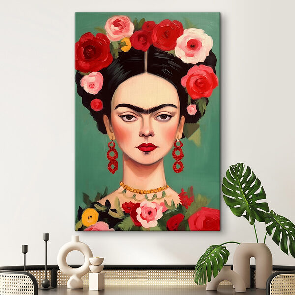 Peinture d'une femme avec des fleurs dans les cheveux Tableaux Peinture d'une femme avec des fleurs dans les cheveux