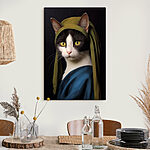 Tableaux Chat portant un chapeau vert