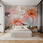Papier peint Peinture de fleurs