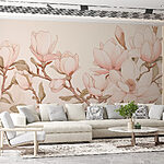 Papier peint Peinture de fleurs sur une branche