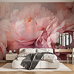 Papier peint Pétales rose tendre en floraison douce.