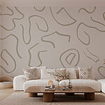 Papier peint Motif blanc et beige