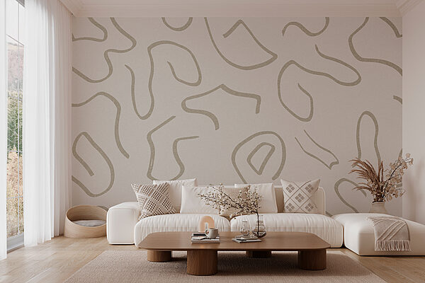Motif blanc et beige Papier peint Motif blanc et beige