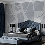 Papier peint Motif blanc et gris