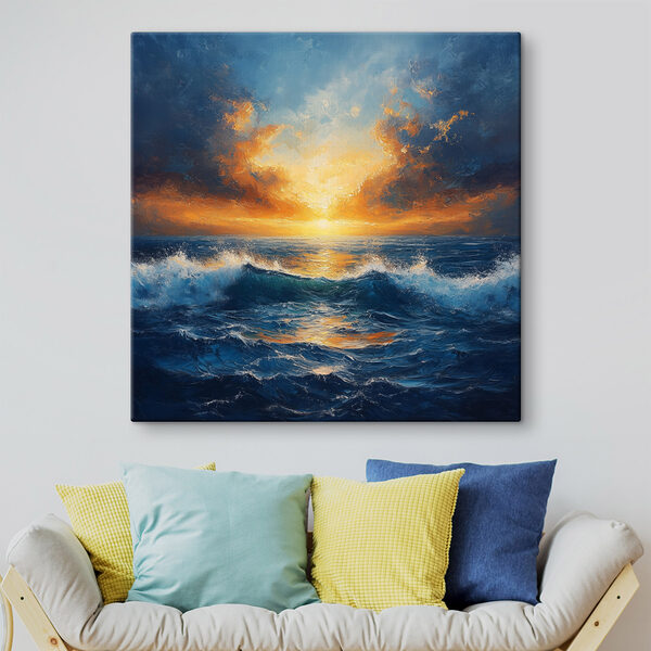 Coucher de soleil sur l'océan Tableaux Coucher de soleil sur l'océan