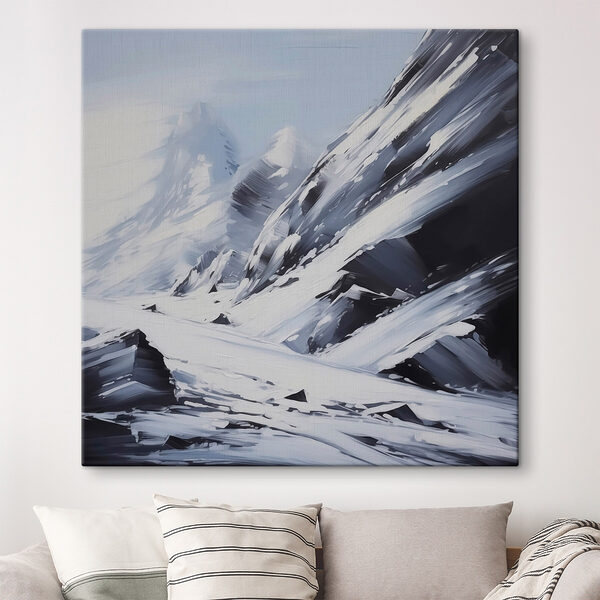 Chaîne de montagnes enneigées Tableaux Chaîne de montagnes enneigées
