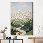 Tableaux Papier découpé d'une montagne