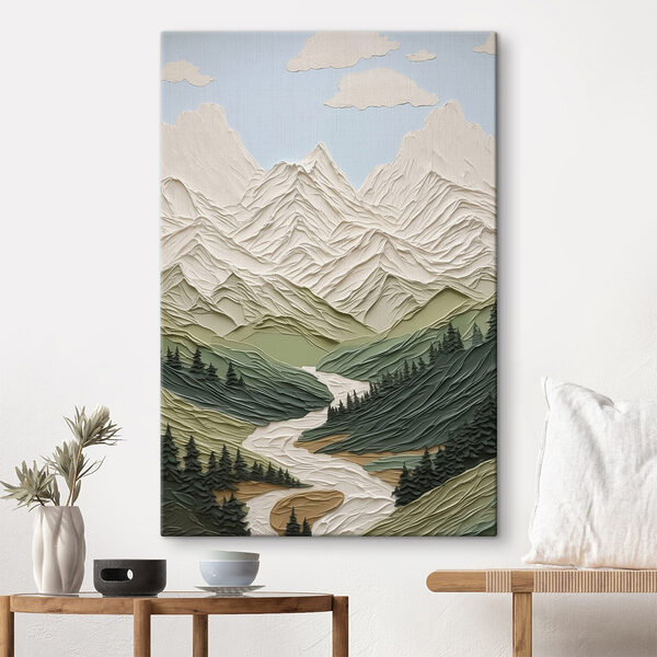 Papier découpé d'une montagne Tableaux Papier découpé d'une montagne