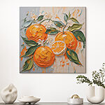 Tableaux Peinture d'oranges et de feuilles