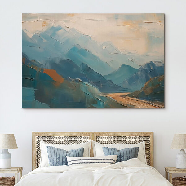 Peinture d'une chaîne de montagnes Tableaux Peinture d'une chaîne de montagnes