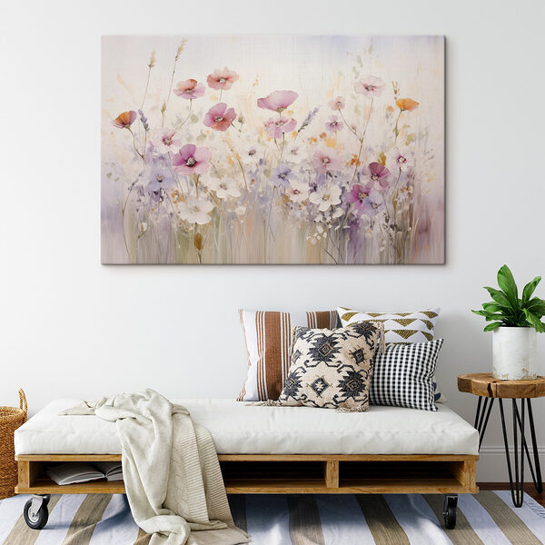 Peinture de fleurs dans un champ Tableaux Peinture de fleurs dans un champ
