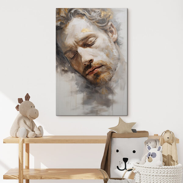 Expression rêveuse sur un visage tranquille Tableaux Expression rêveuse sur un visage tranquille