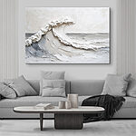 Tableaux Vague blanche sur une surface blanche