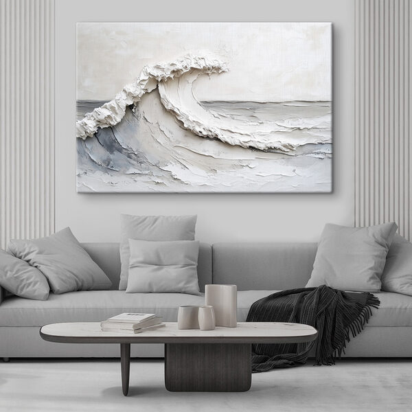 Vague blanche sur une surface blanche Tableaux Vague blanche sur une surface blanche
