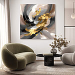 Tableaux Tourbillon dynamique de couleurs terreuses