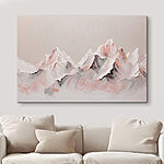 Tableaux Peinture de montagnes avec des couleurs blanches et brunes