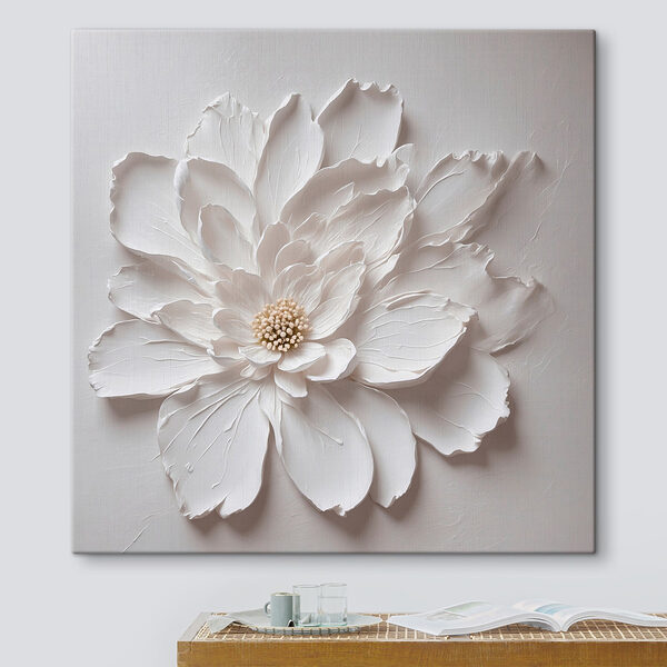 Fleur blanche en papier Tableaux Fleur blanche en papier