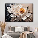 Tableaux Fleur blanche avec centre jaune