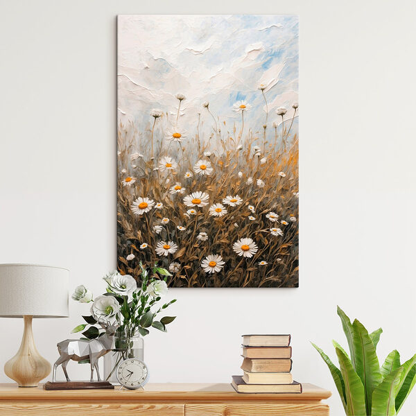Peinture d'un champ de fleurs Tableaux Peinture d'un champ de fleurs