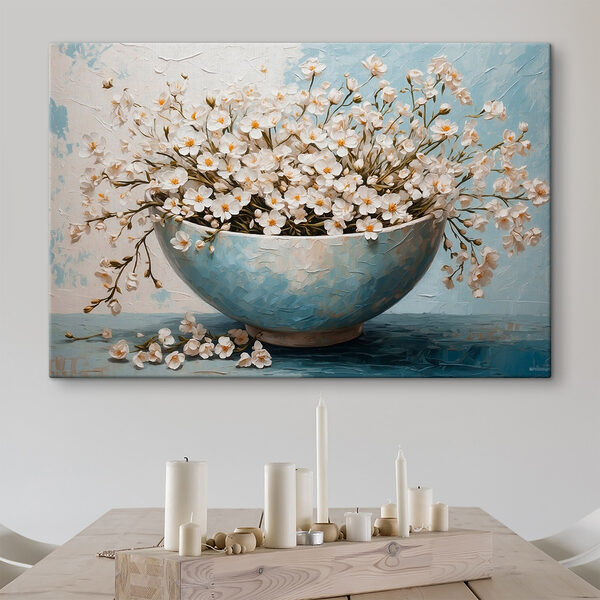 Peinture de fleurs dans un bol Tableaux Peinture de fleurs dans un bol