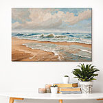 Tableaux Peinture de vagues s'écrasant sur une plage