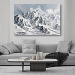 Tableaux Chaîne de montagnes enneigées