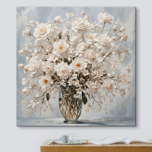 Vase de fleurs blanches Tableaux Vase de fleurs blanches