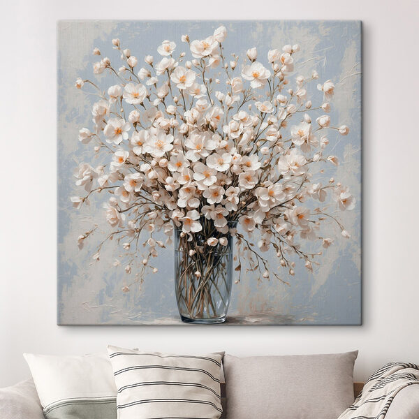 Vase de fleurs blanches Tableaux Vase de fleurs blanches