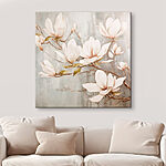 Tableaux Peinture de fleurs sur un mur