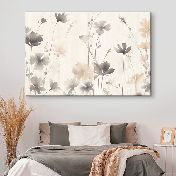 Des fleurs délicates dansent dans des teintes douces Tableaux Des fleurs délicates dansent dans des teintes douces