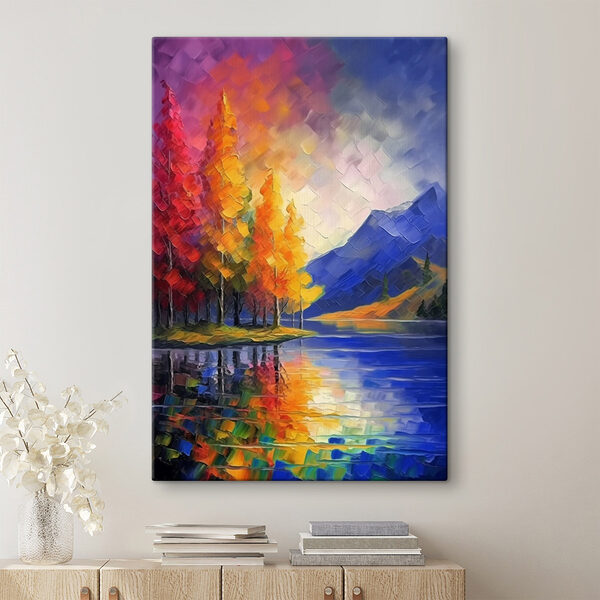 Peinture d'un paysage coloré Tableaux Peinture d'un paysage coloré