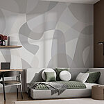 Papier peint Fond gris et blanc