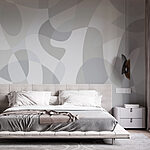 Papier peint Fond gris et blanc