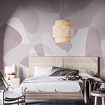 Papier peint Motif blanc et violet