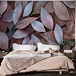 Papier peint Groupe de feuilles brunes