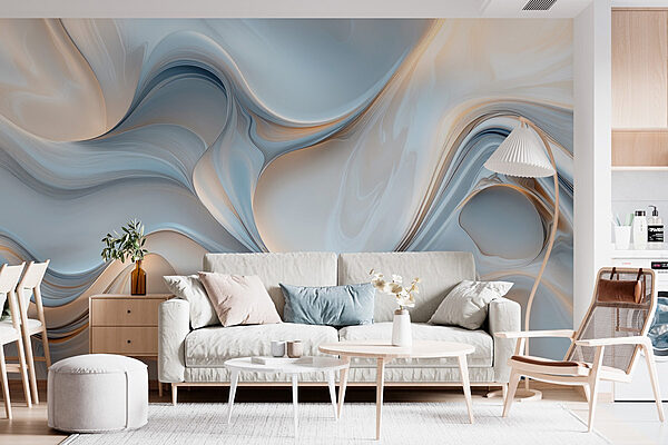 Fond blanc et gris tourbillonnant Papier peint Fond blanc et gris tourbillonnant