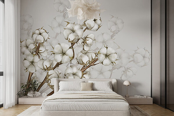 Plante à fleurs blanches Papier peint Plante à fleurs blanches