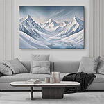 Tableaux Chaîne de montagnes enneigées avec un lac