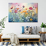 Tableaux Peinture de fleurs dans un champ