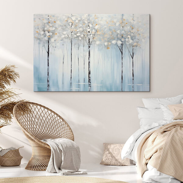 Peinture d'arbres dans un lac Tableaux Peinture d'arbres dans un lac