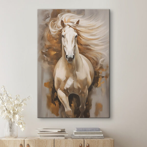 Peinture d'un cheval avec une longue crinière Tableaux Peinture d'un cheval avec une longue crinière