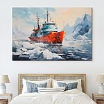 Tableaux Peinture d'un bateau dans l'eau