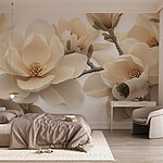 Papier peint Fleurs blanches sur une branche
