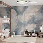 Papier peint Groupe de plumes blanches